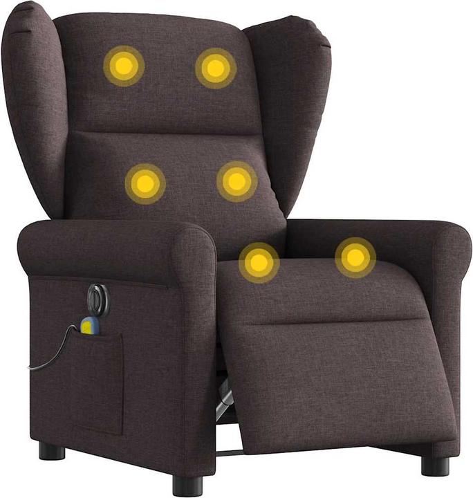 Immagine prodotto vidaXL Sedia da massaggio elettrica in tessuto marrone scuro