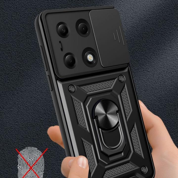 Produktbild Tech-Protect CamShield Pro Case for Xiaomi Redmi Note 13 Pro 5G / Poco X6 5G - Black (Xiaomi Redmi Note 13 Pro 5G)