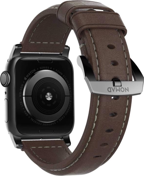 Productafbeelding Nomad Traditional Strap Leather Brown Connector Black 40/38 mm (40 mm, Leer)