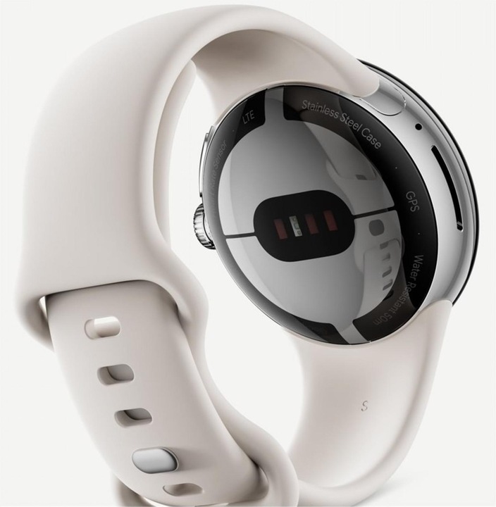 Actual product image Google Active wristband for Pixel Watch size S L (Stainless steel, Fluoroelastomer)