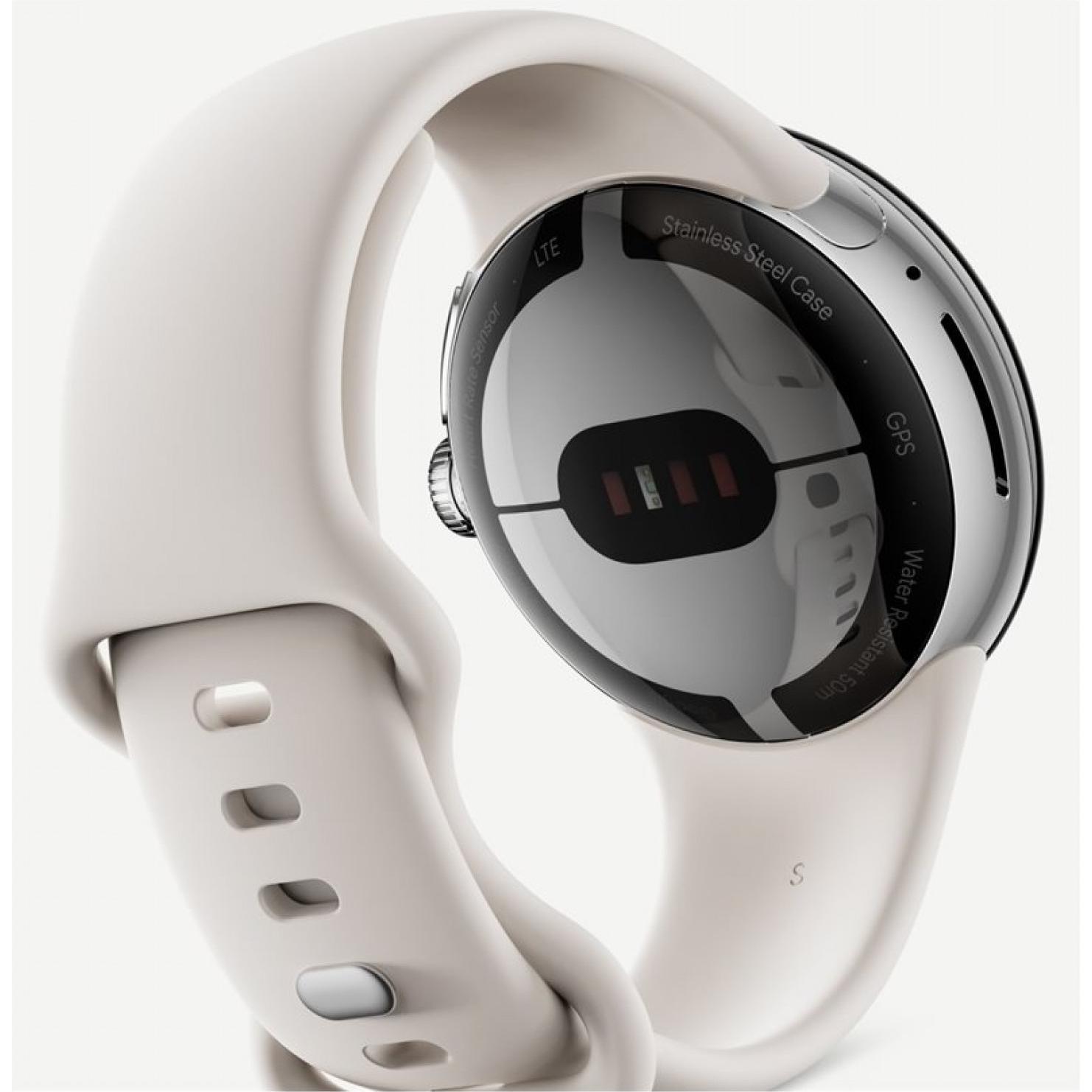 Thumbnail - Google Aktives Armband für Pixel Watch Grösse S L (Edelstahl), Uhrenarmband, Grau