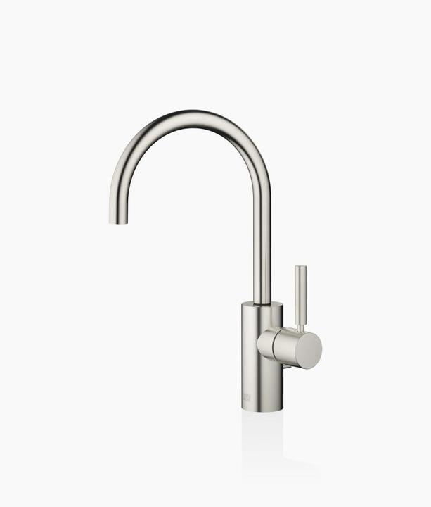 Actual product image Dornbracht Meta single-lever basin mixer with pop-up waste, 167 mm projection, 180Â° swivel spout
