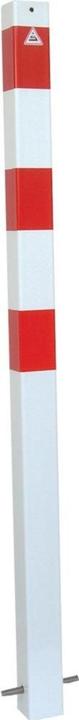 Image du produit kaiserkraft Poteau de délimitation, 70 x 70 mm, blanc / rouge