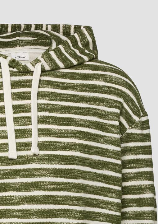 Produktbild s.Oliver Sweatshirt Strukturiertes Kapuzen-Sweatshirt im Modern Fit (L, S)