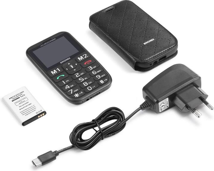 Actual product image Brondi Amico Stiloso Nero (2.40", 1.30 Mpx)