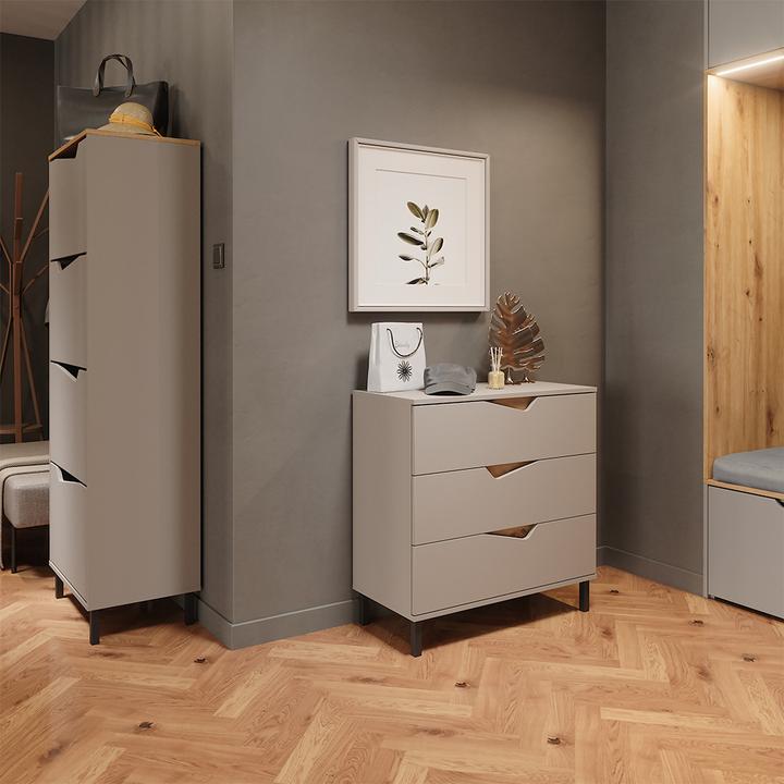 Produktbild Vicco Schuhkipper Marelle, Greige/Artisan, 60 x 167.4 cm mit 4 Fächern (60 x 38 x 167.40 cm)
