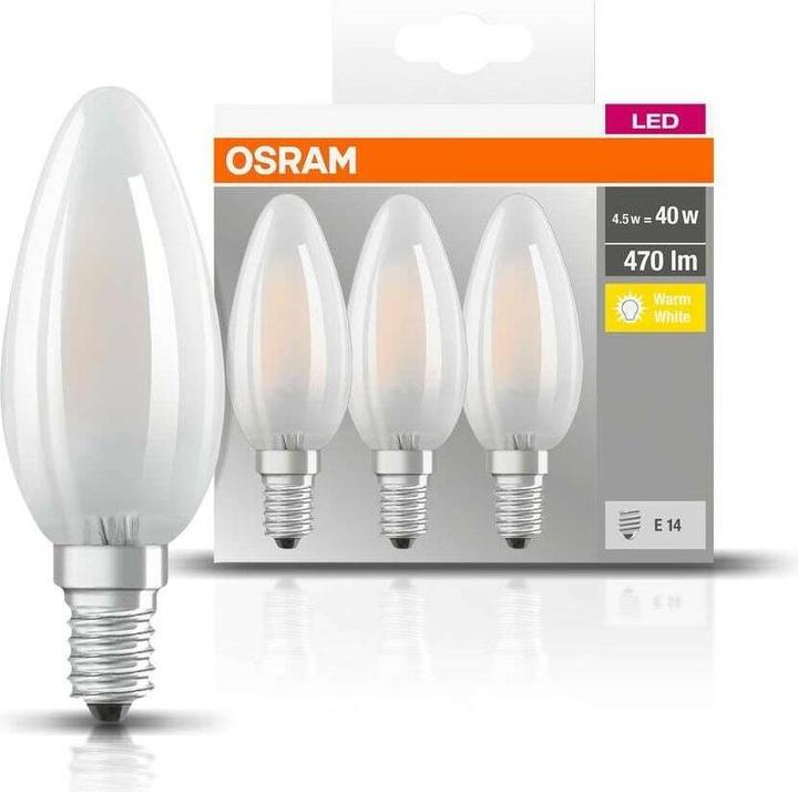 Produktbild Osram Led Base Classic B (E14, 4 W, 470 lm, 3 x, E)