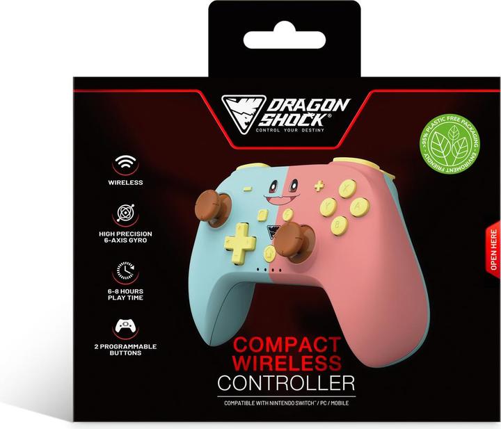Produktbild DragonShock Gaming Controller POPTOP COMPACT Weiss Rosa Nintendo Switch (PC, Switch)