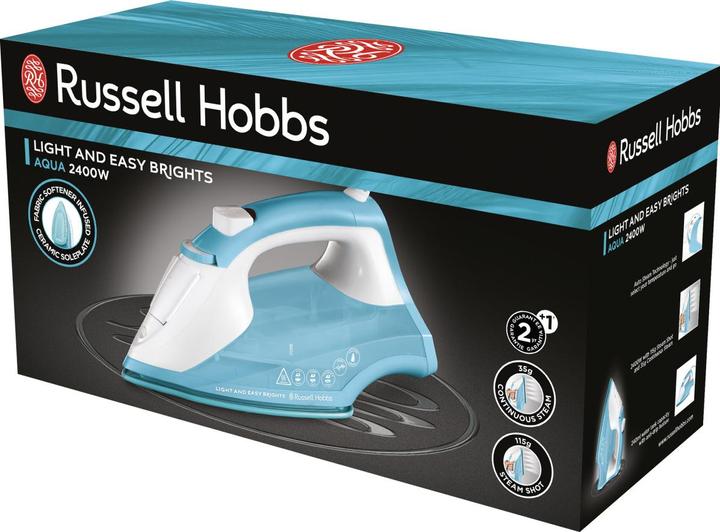 Actual product image Russell Hobbs 26482-56 Light & Easy Brights Aqua Steam Iron (2400 W, 115 g/min)
