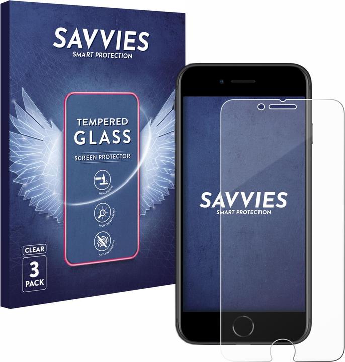 Immagine prodotto Savvies Vetro Temperato Pellicola Protettiva (3 Pezzo/i, Apple iPhone SE (seconda generazione))