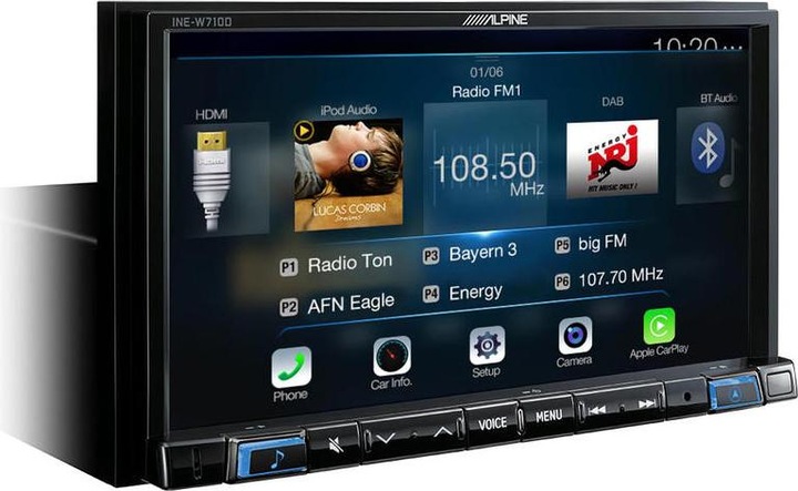 Actual product image Alpine INE-W720D (Android car, Apple Carplay)
