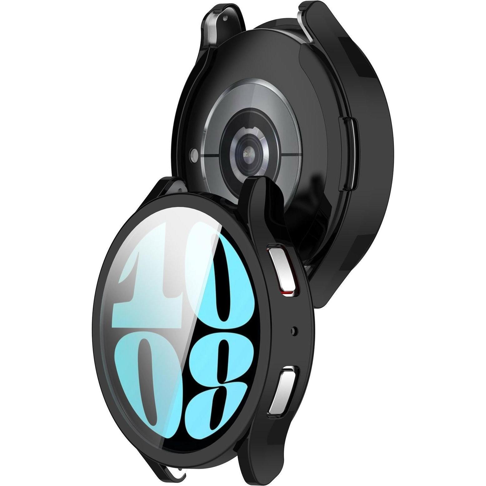 Strap-it TPU-Hülle (Silikon), Uhrenarmband, Schwarz