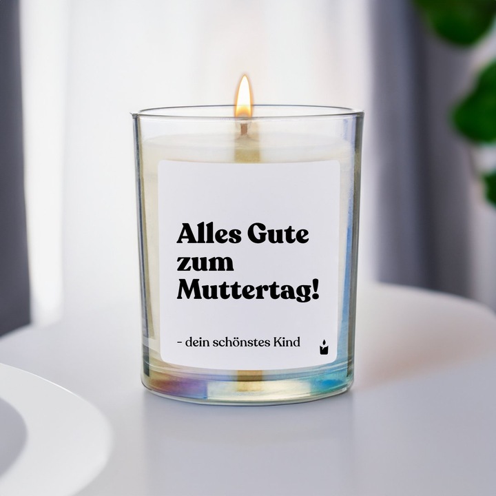 Produktbild Chatty Candles Duftkerze Woody Alles Gute zum Muttertag! - dein schönstes Kind