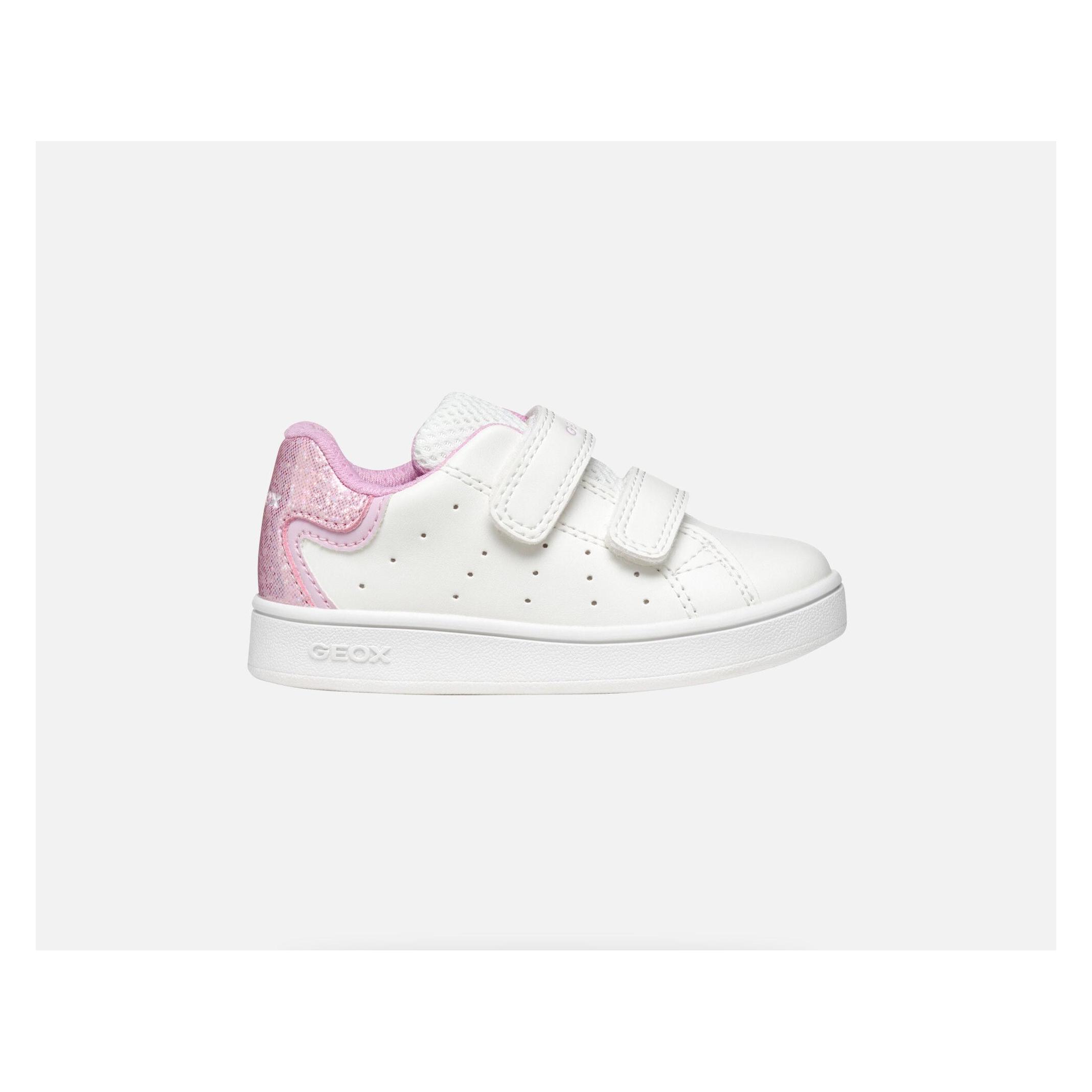 Geox, Mädchen, Sneakers, Eclyper A Gbk, Weiss, Rosa, (24)