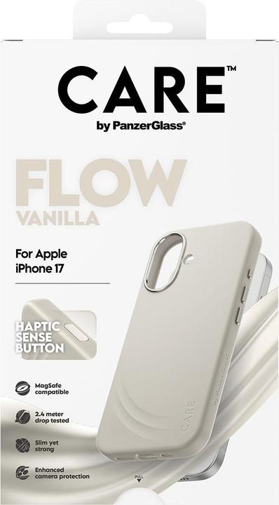 Produktbild PanzerGlass CARE by ® Feature FLOW Case Vanilla m. Cutout for Haptic & MagSafe iPhone 17 (Apple iPhone 17)