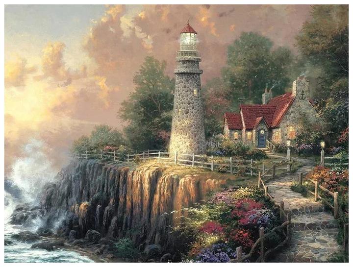 Craft Buddy Italian Cafe, 30x40cm Paint By Numbers Kit - Thomas Kinkade