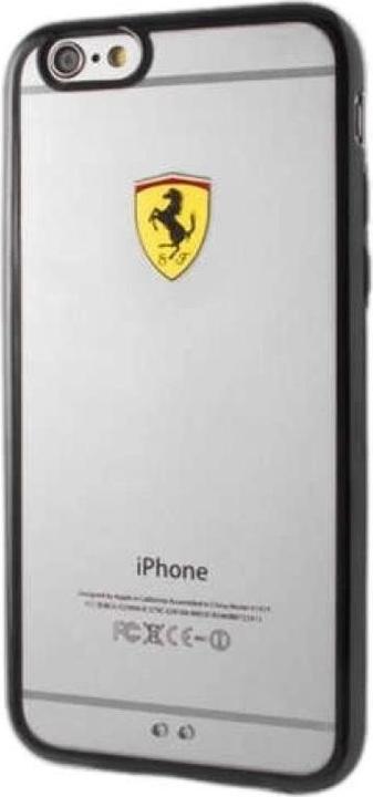 Produktbild Ferrari Hardcase FEHCP6BK iPhone 6 / 6S racing shield clear black (Apple iPhone 6, Apple iPhone 6s)