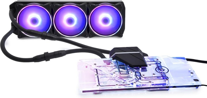 Actual product image Alphacool Eiswolf 2 GPU AIO 360mm Radeon RX 6800/6800XT Gaming Trio X with Backplate