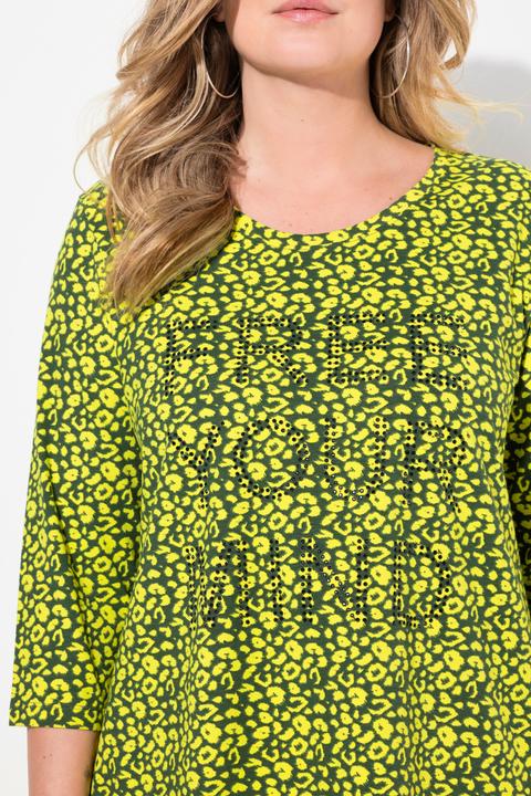 Produktbild Miamoda Longshirt, Leomuster, Glitzer-Statement, 3/4-Ärmel (44)