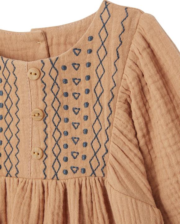 Produktbild Vertbaudet Besticktes Baby Kleid aus Musselin (74)