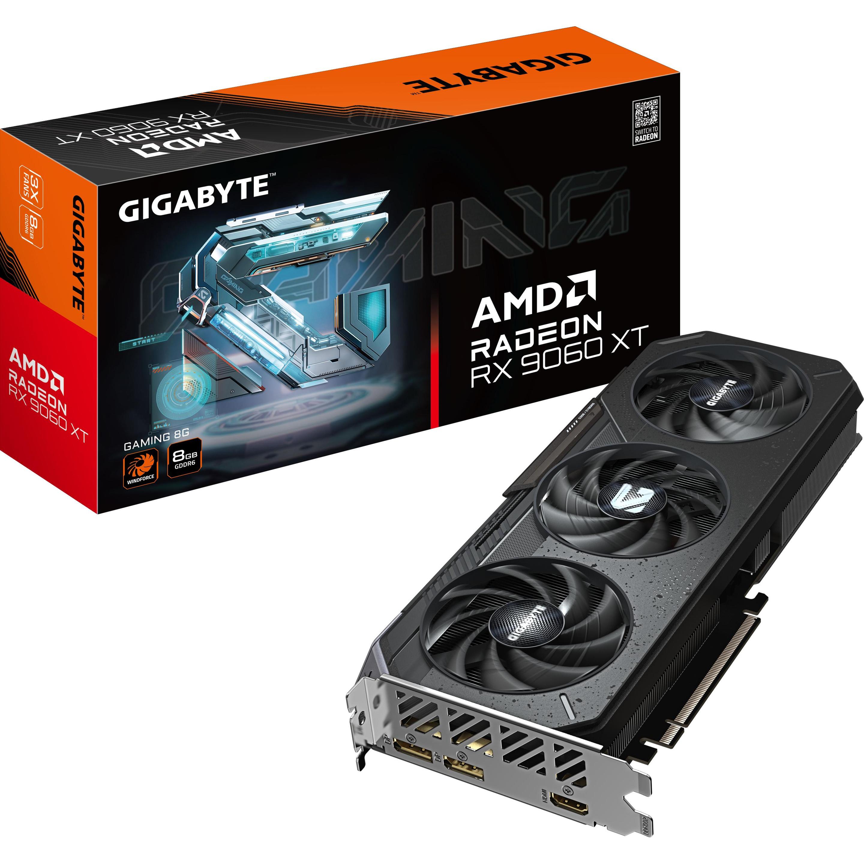 Gigabyte Grafikkarte / Videokarten VGA PCIE16 RX9060XT 8GB GDDR6/R9060XTGAMING-8GD 1.0 (8 GB), Grafi