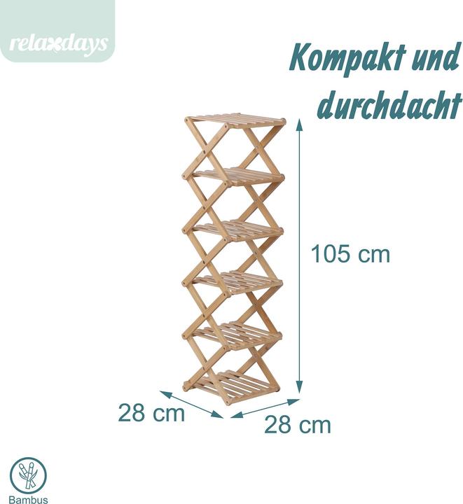 Productafbeelding Relaxdays Schoenenrek (28 x 28 x 105 cm)