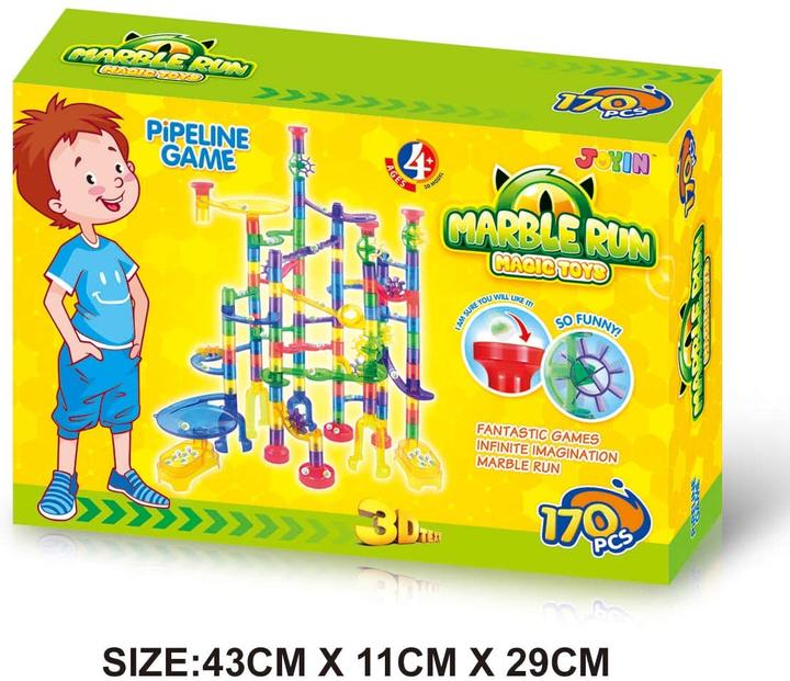 Actual product image Joyin 170 piece multicolor marble run