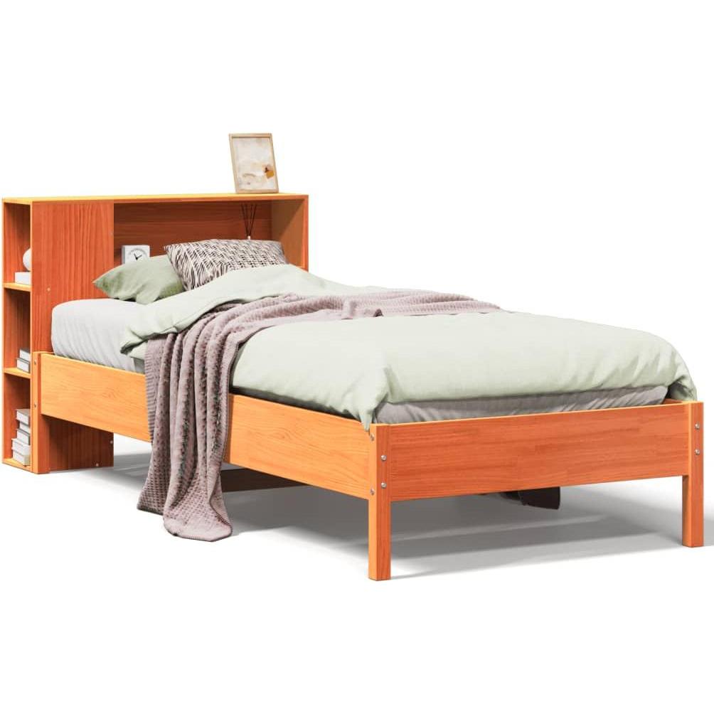 VidaXL, Bett, Bett mit Regal ohne Matratze (90 x 190 cm)