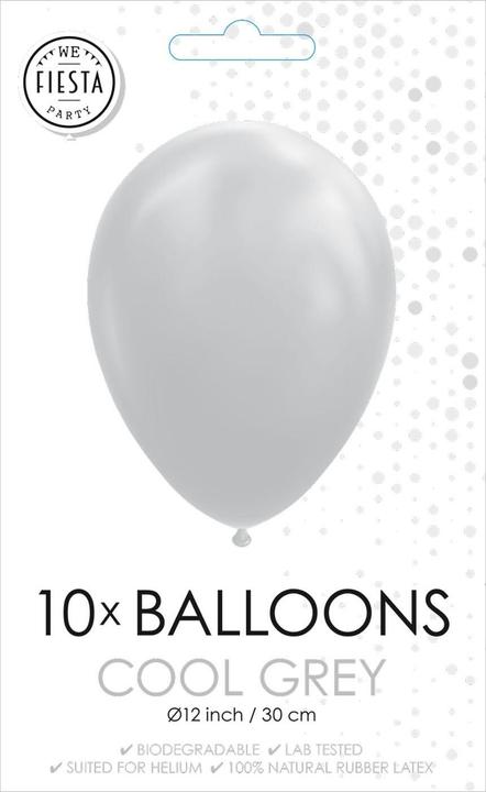 Image du produit Globos Europe Ballons Cool Grey, 30cm, 10 pcs. (10 x)