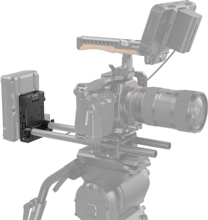 Produktbild SmallRig 3498 V Mount Battery Adapter Plate (Basic Version) with Dual Rod Clamp