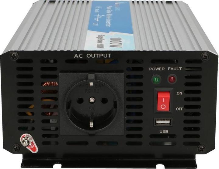 Produktbild Extralink VOLTAGE CONVERTER -,, PURE SINUS OPIP-1000W power adapter/inverter Auto Aluminium