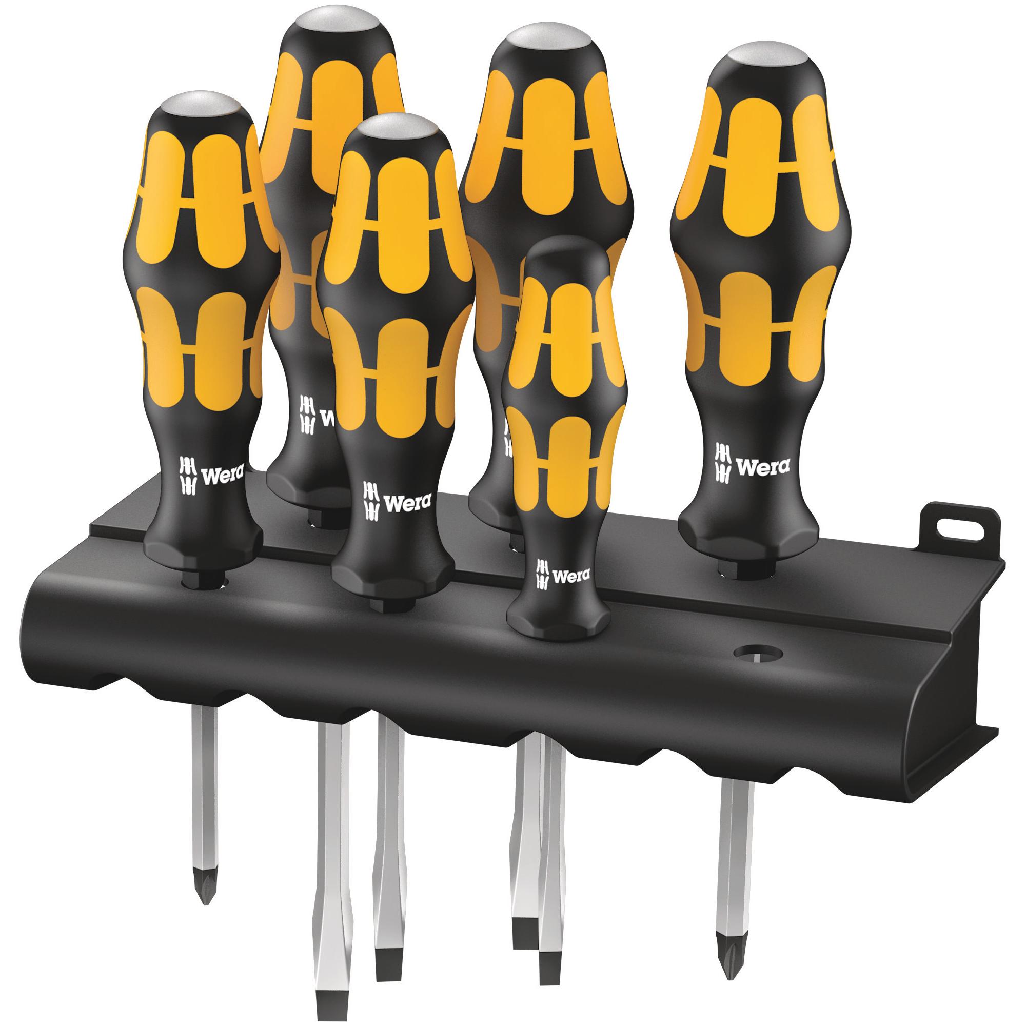 Wera, Schraubenzieher, 932/6 Rack (Schlitzschrauben, Phillipps-Kreuzschlitz (PH))