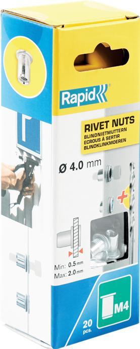 Produktbild Rapid M4 Blindnietmuttern