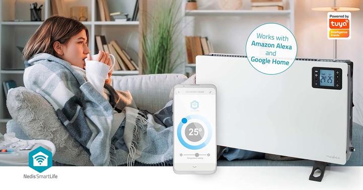 Productafbeelding Nedis SmartLife Convectorpan - Wi-Fi - 2000 W - 3 warmhoudstandaarden - LCD - 5 - 37 C - Regelbare (2000 W)