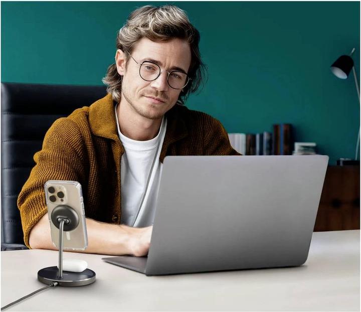 Image du produit Hama Kabelloses Qi2-Ladegerät, induktiv Schnellladen, 2in1-Ladestation, 15 W (15 W)