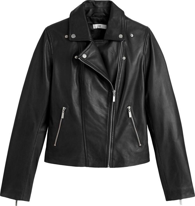 Actual product image La Redoute Collections Biker style leather jacket (44)