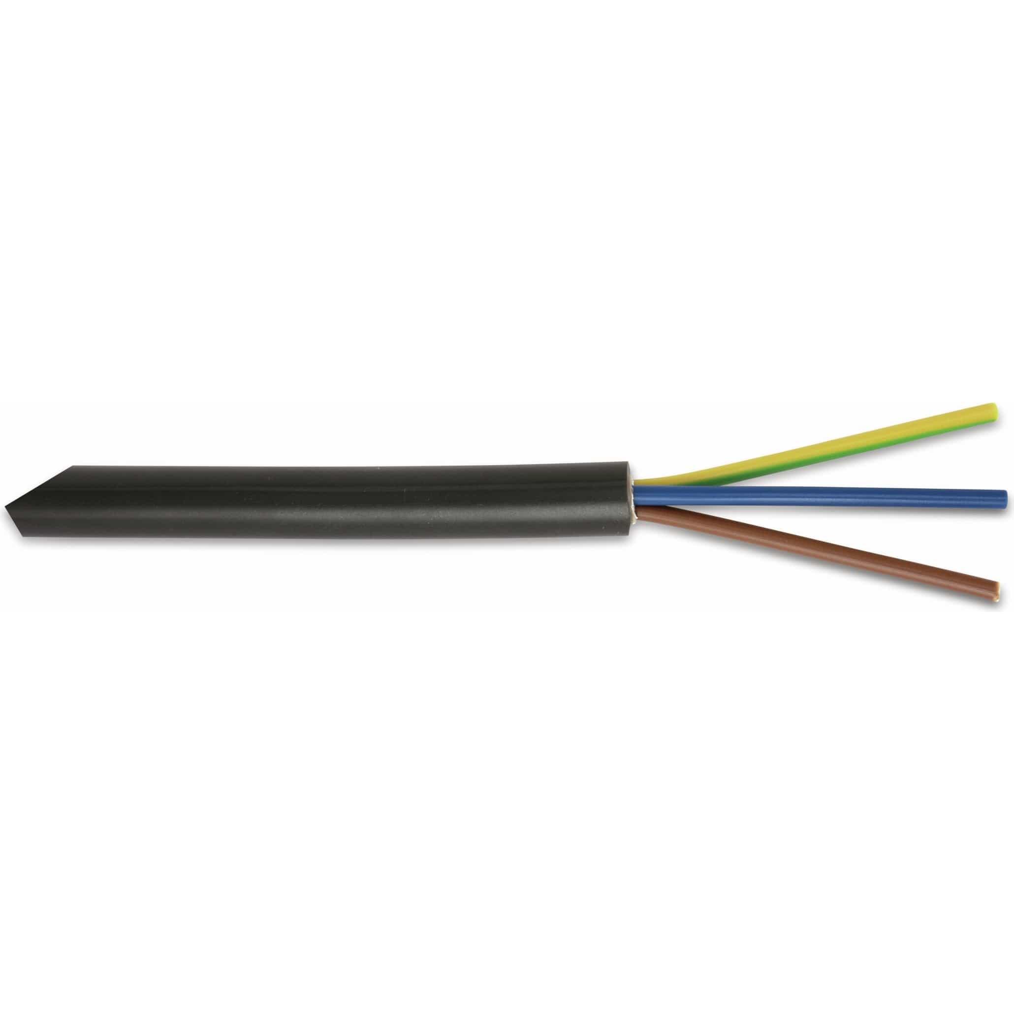 Eneroid, Kabelleitung, Erdkabel NYY-J 3x2,5mm², 100 m, schwarz (100 m)