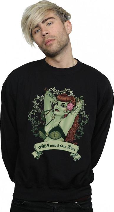 Actual product image Mens Poison Ivy All I want Is A Kiss Sweatshirt (XXL)