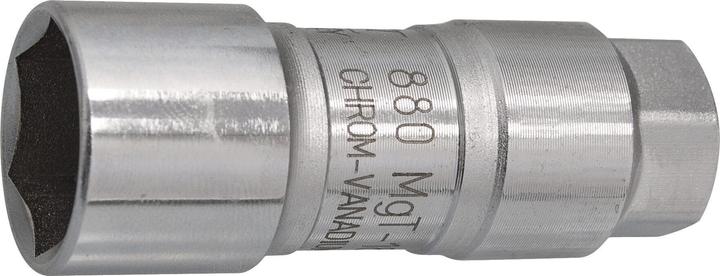 HAZET Spark plug socket 880MGT-18 ∙ Square, hollow 10 mm (3/8 inch) ∙ Outside hexagon profile ∙ 18 … (18 mm)