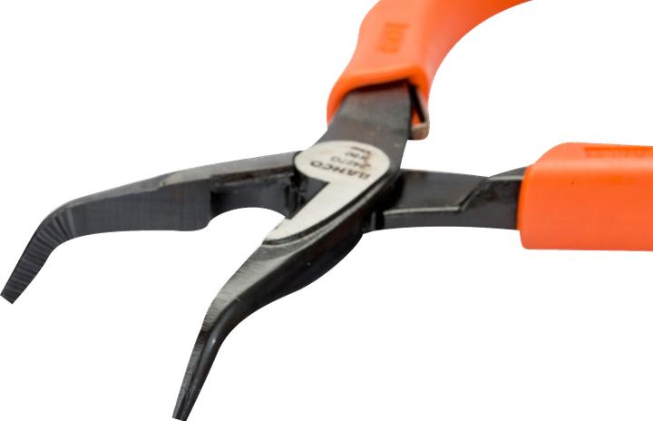 Produktbild Bahco ERGO Flachrundzangen mit Öffnungsfeder, Zwei-Komponenten-Griffen und um 45° abgewinkelter Spitze (200 mm)