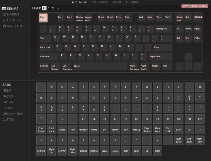 Image du produit Keychron K8 Pro (CH, Sans fil, Filaire)
