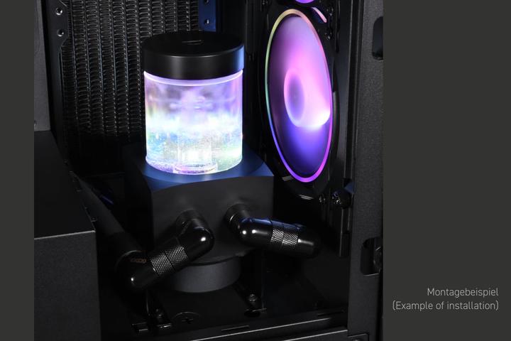 Immagine prodotto Alphacool PUM Core 100 Aurora D5/VPP serbatoio di espansione in acetale/acrilico con pompa VPP655