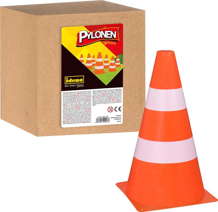 Idena Pylonen 13,5x24cmorange/weiss 10er