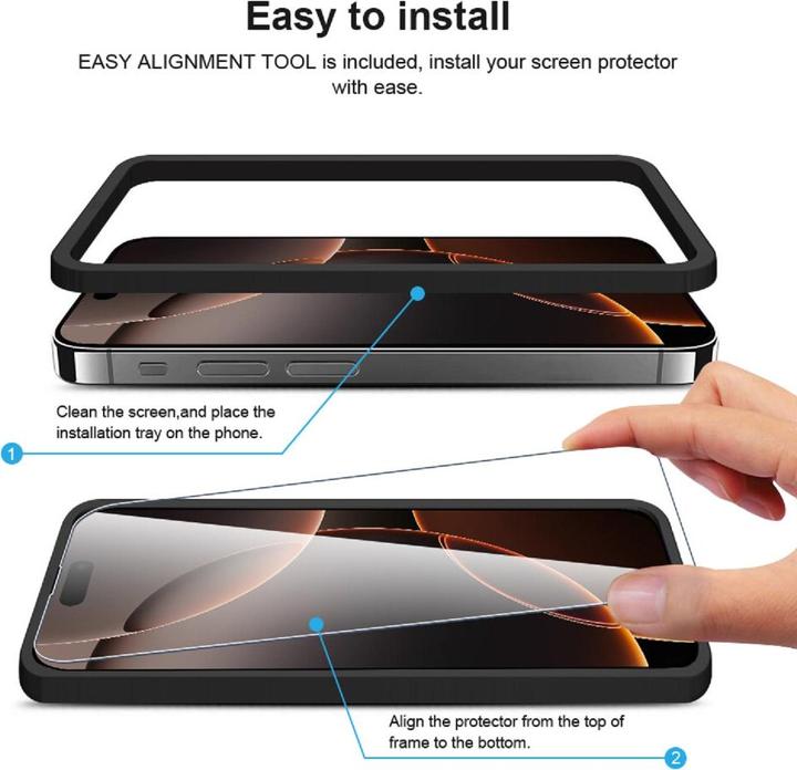 Produktbild Protectorking 1x echtes Tempered 9H Panzerhartglas 3D KLAR (1 Stück, Huawei P8)