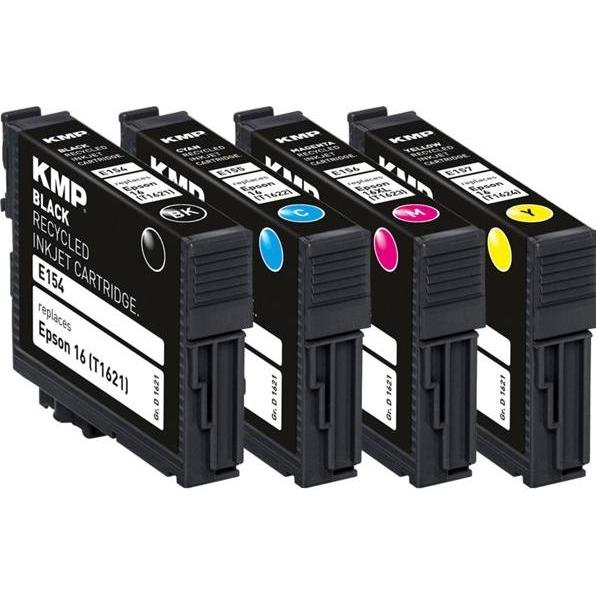 Thumbnail - KMP, Druckerpatrone, E154V Multipack BK/C/M/Y kompatibel mit Epson T 162 (M, BK, C, Y)