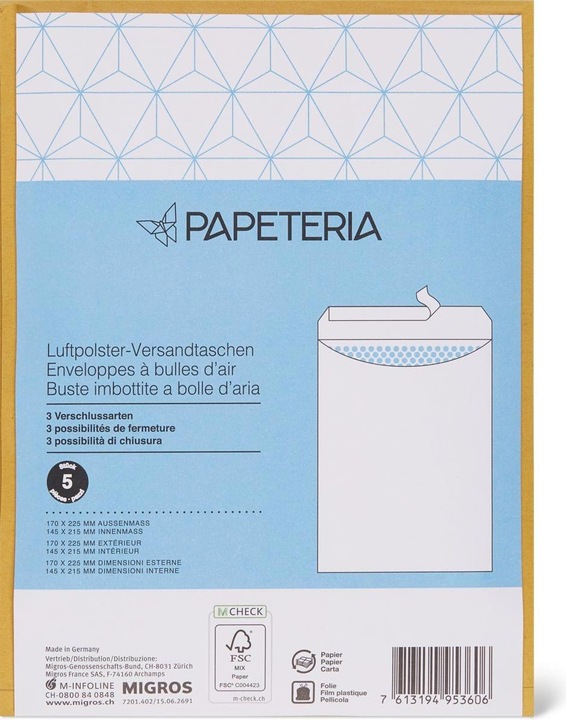 Immagine prodotto Papeteria Buste imbottite a bolle d'aria (5 x)