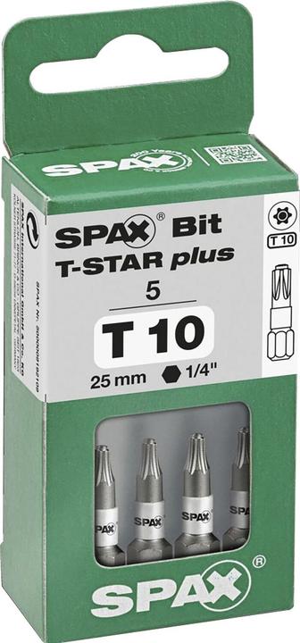 Produktbild Spax BIT T-STAR PLUS T10 25mm S (Innensechsrund TX)