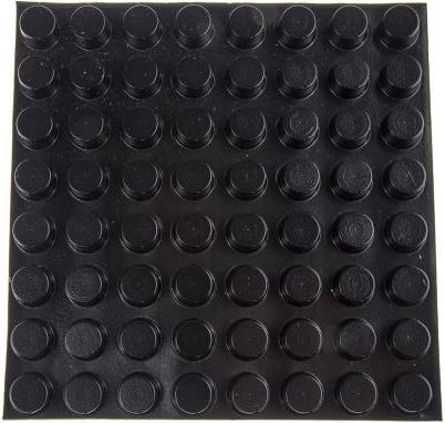 Productafbeelding RS PRO Zwart opplakken, 10,2mm H x16,5mm Dia (50 Pcs.)