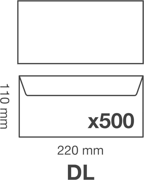 Produktbild Clairefontaine Umschläge (110 x 220 mm, 500 x)