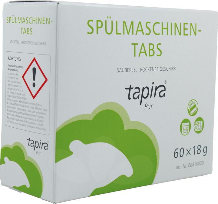 Tapira Pastilles pour lave-vaisselle 60 x 18 g/paquet.